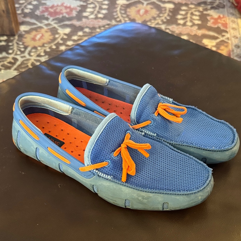 Swims Blue and Orange Men's Loafers size 9.